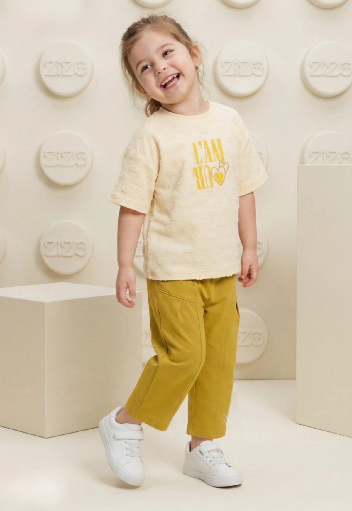 Girls' Summer Two-Piece Set, 100% Cotton (Bloom Cutie Set)