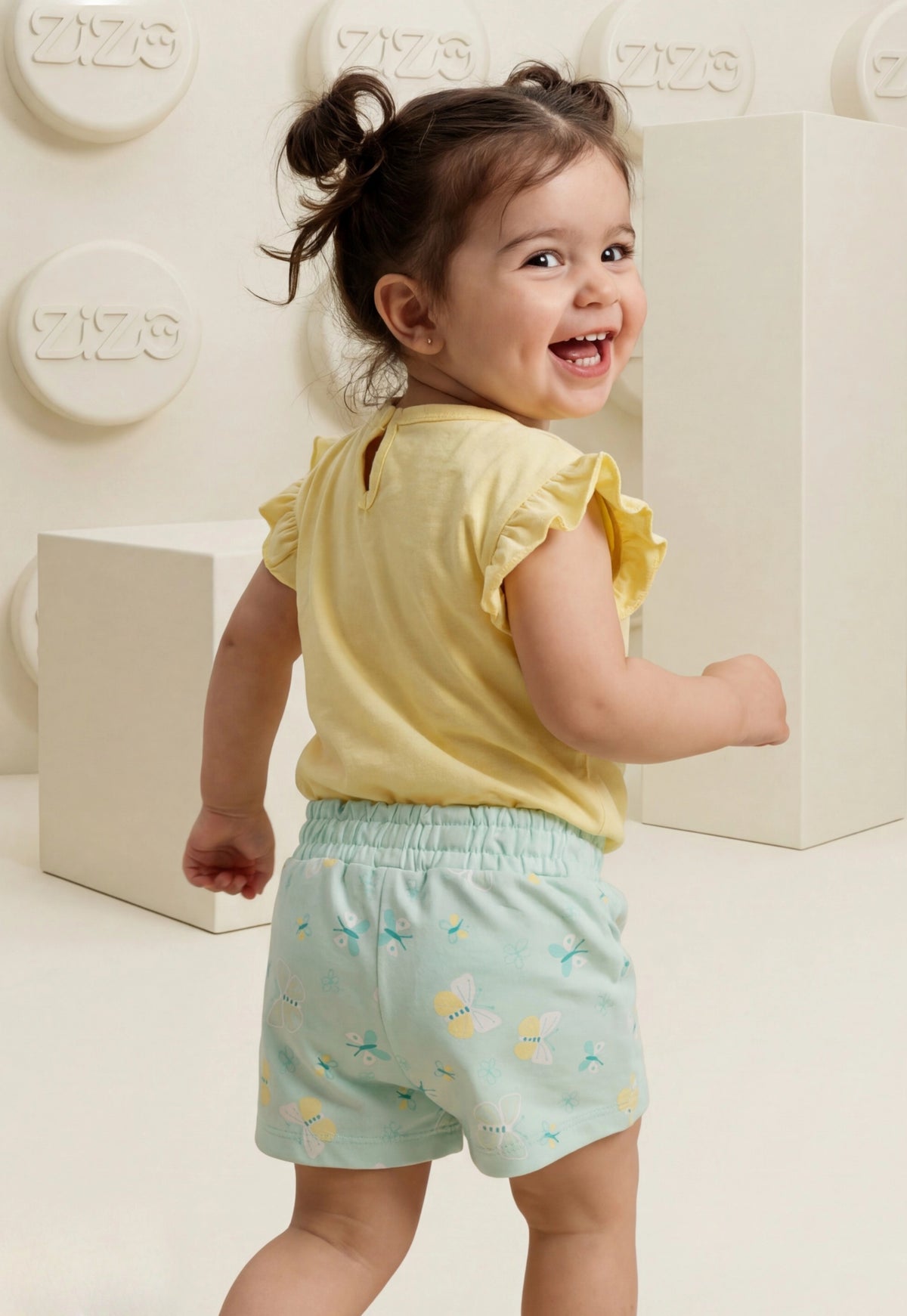 A delightful baby girl's pajama set designed for ages 9 to 18 months.1088