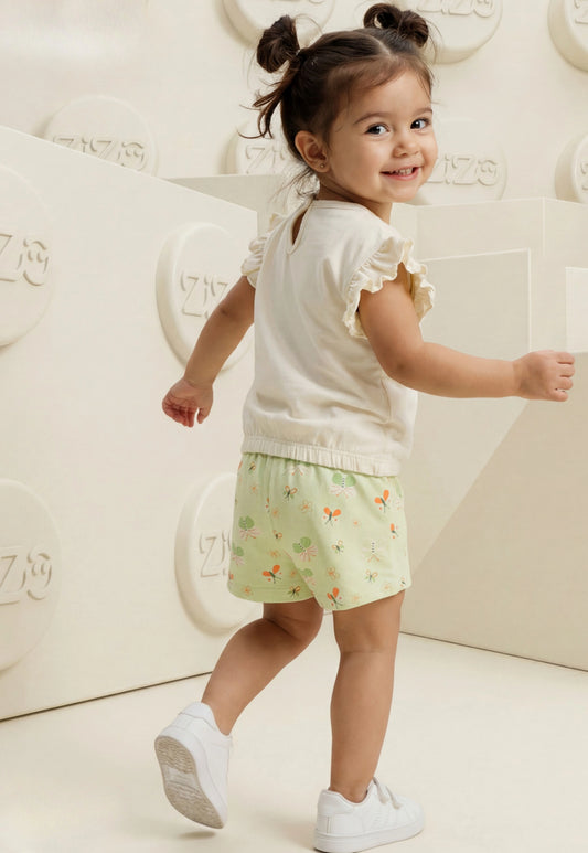 A delightful baby girl's pajama set designed for ages 9 to 18 months.1088