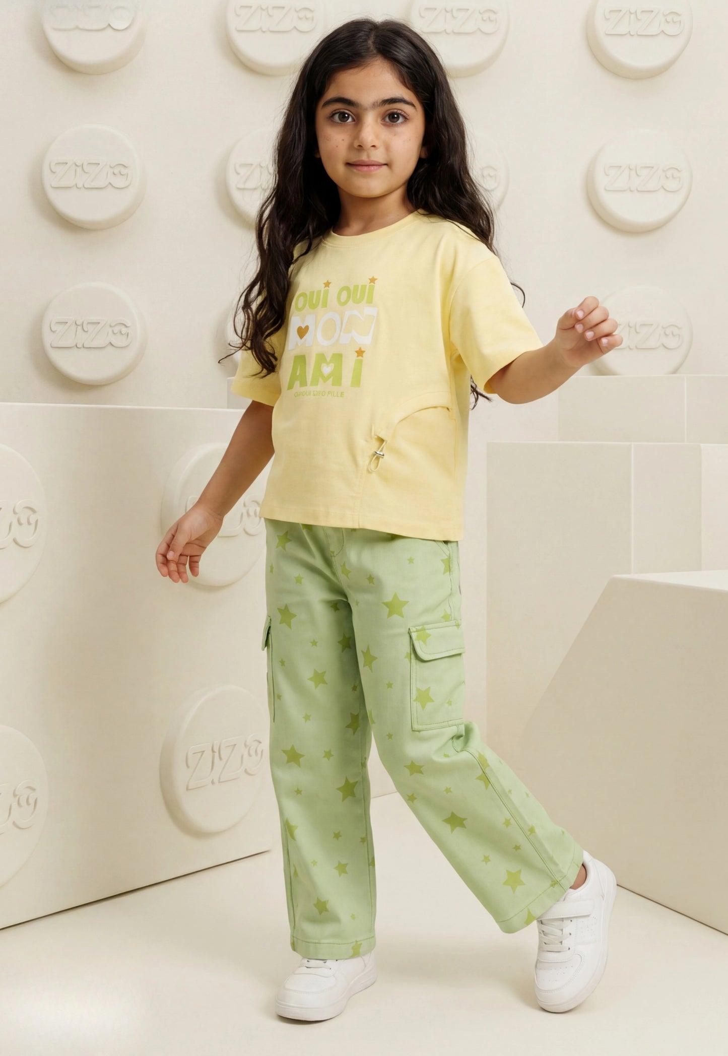 طقم بناتي صيفي قطعتين قطن %100 (Star Charm Set)