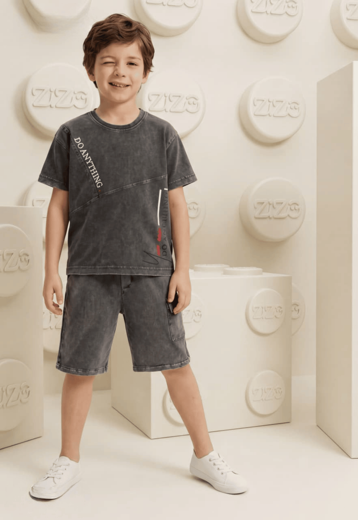 Summer two-piece boys' set, 100% cotton (Summer Breeze Set)