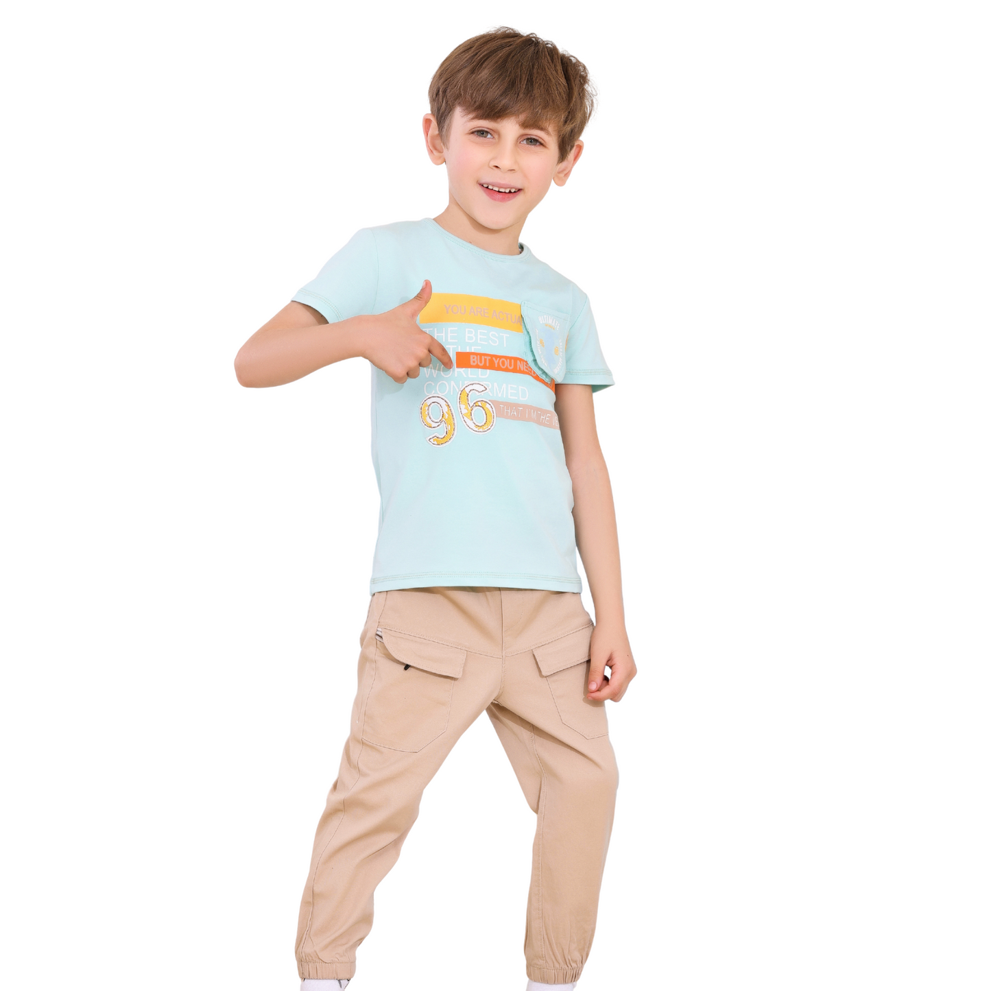 Boy's Casual Cotton & Gabardine Set – Ages 2-5 -522-