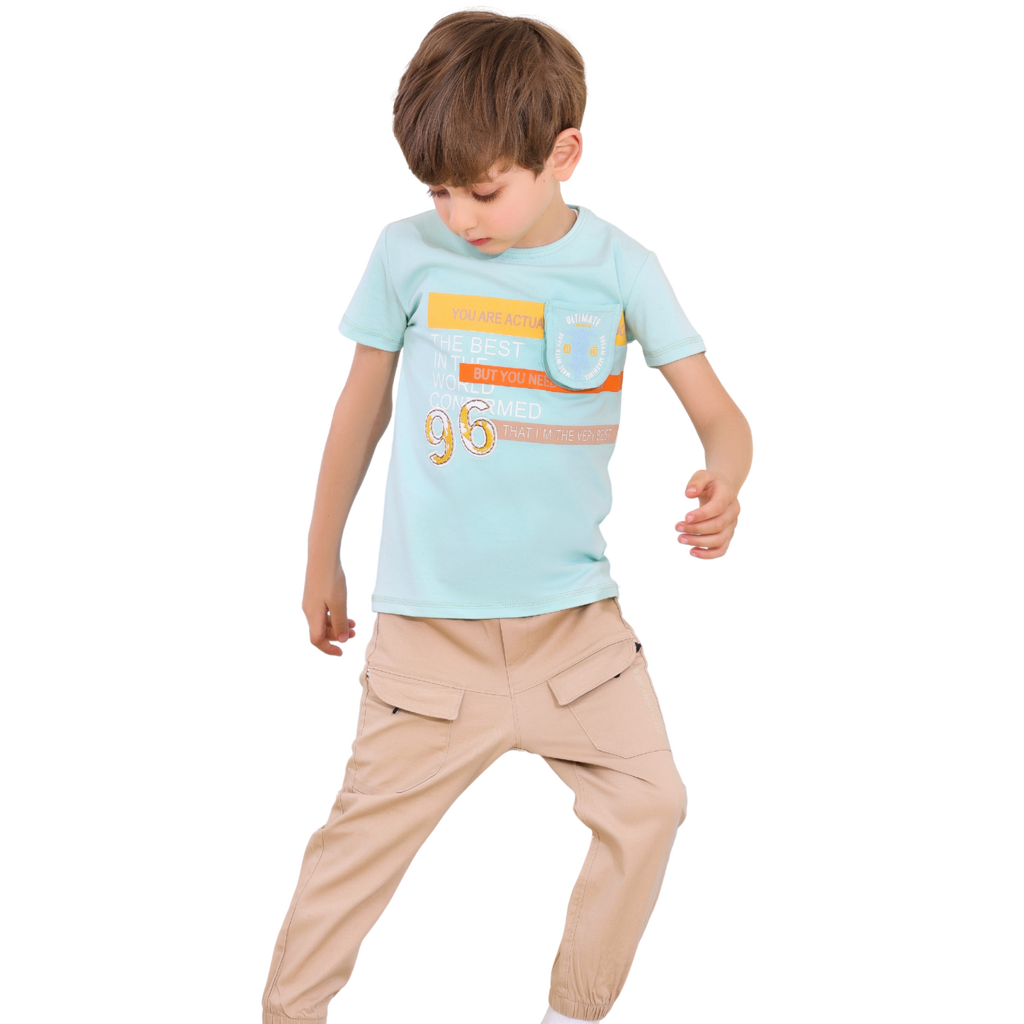 Boy's Casual Cotton & Gabardine Set – Ages 2-5 -522-