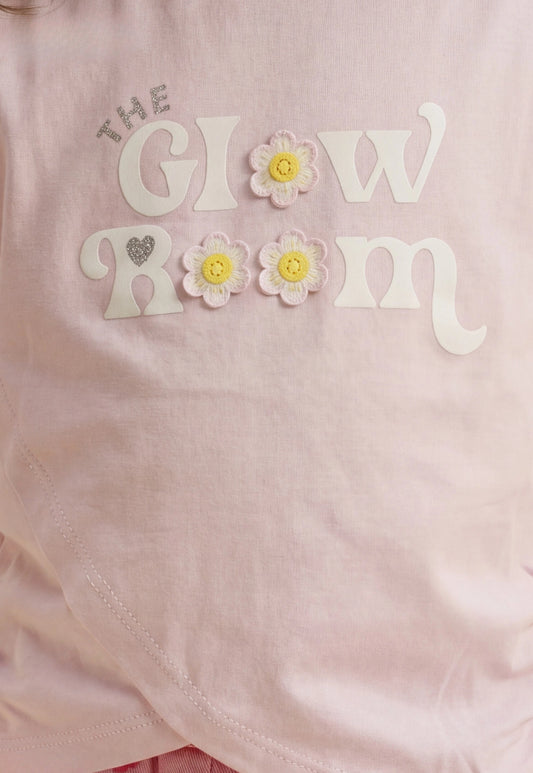 طقم بناتي صيفي قطعتين قطن %100 (Glow Room Set)