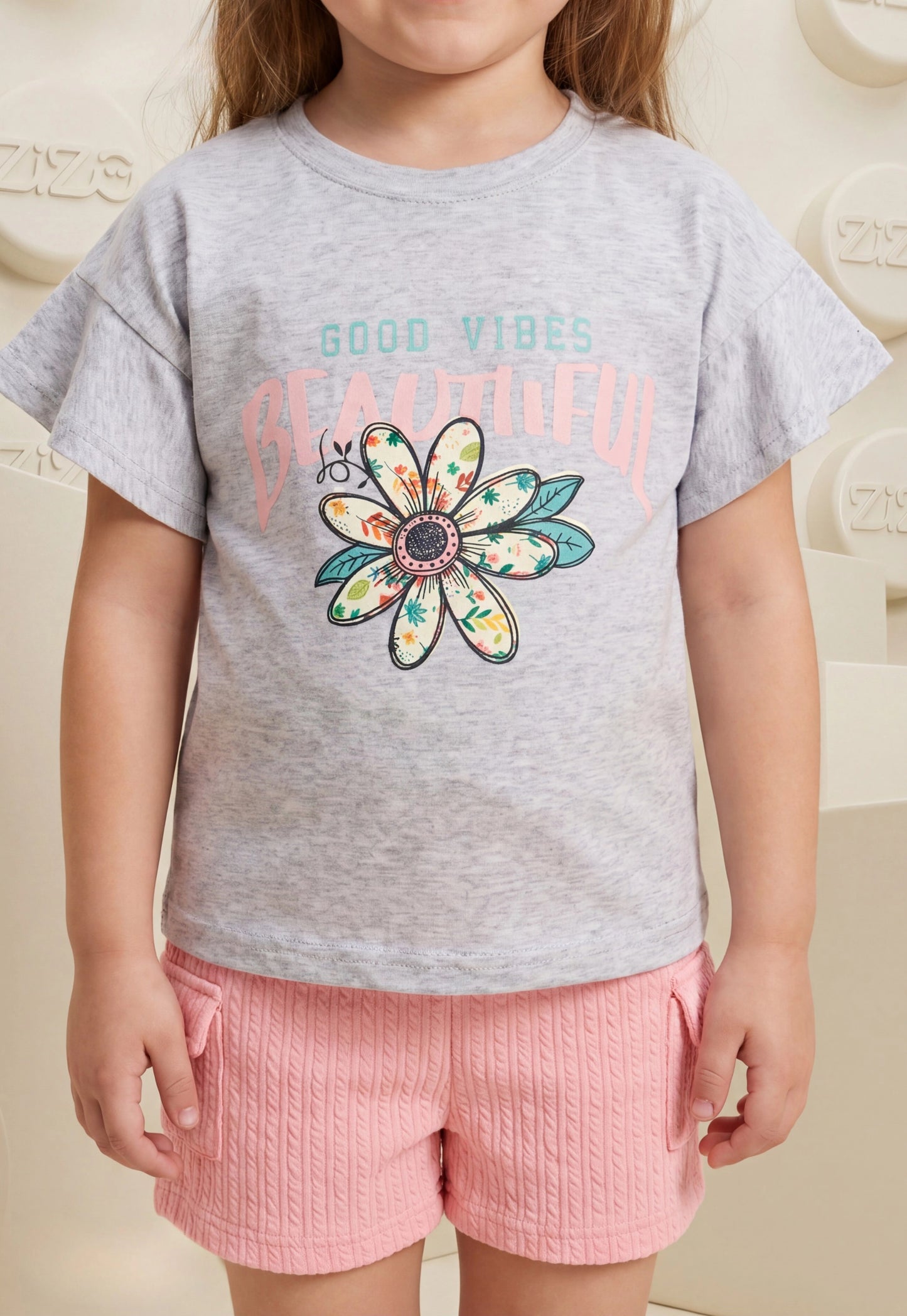 طقم بناتي صيفي قطعتين قطن %100 (Girl’s 2-Piece Casual Set)