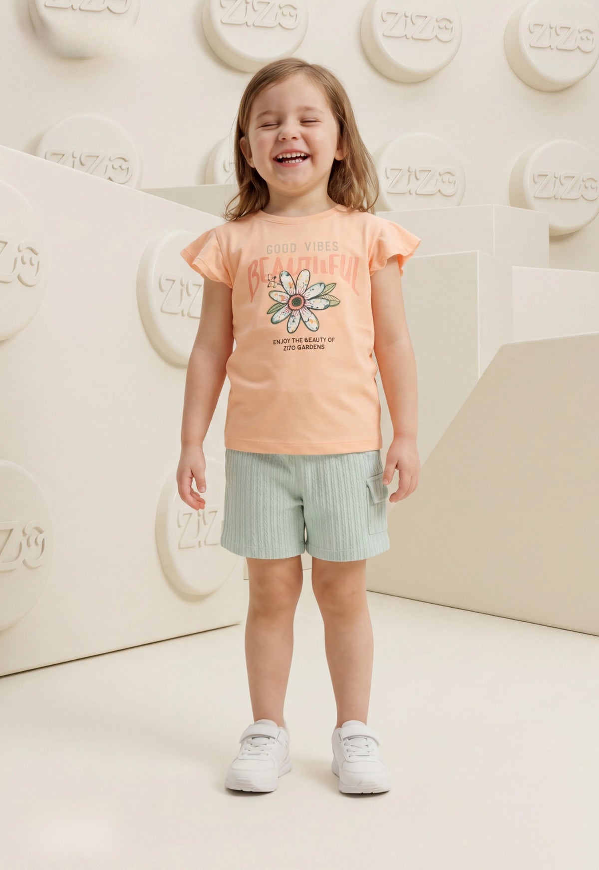 طقم بناتي صيفي قطعتين قطن %100 (Girl’s 2-Piece Casual Set)
