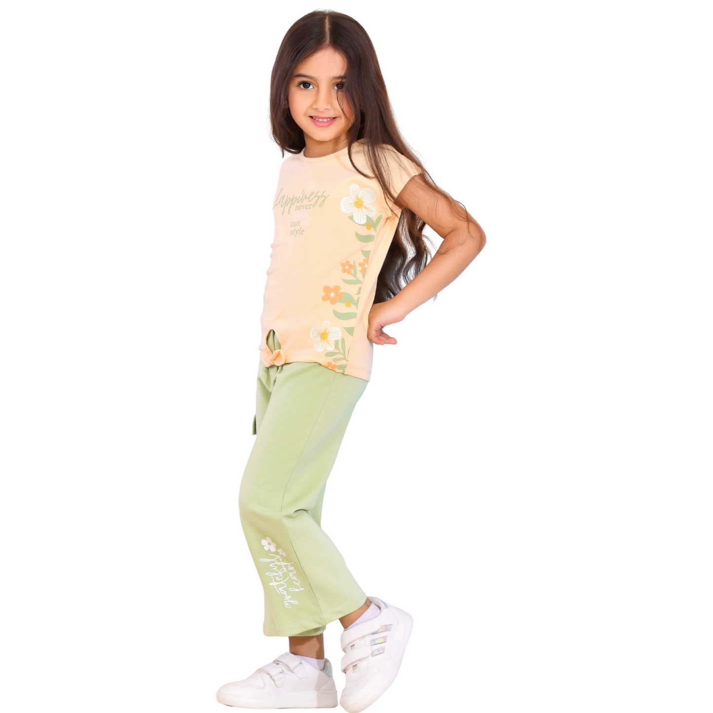 Happiness Style – Girls’ Cotton Loungewear Set (Ages 2–5)
