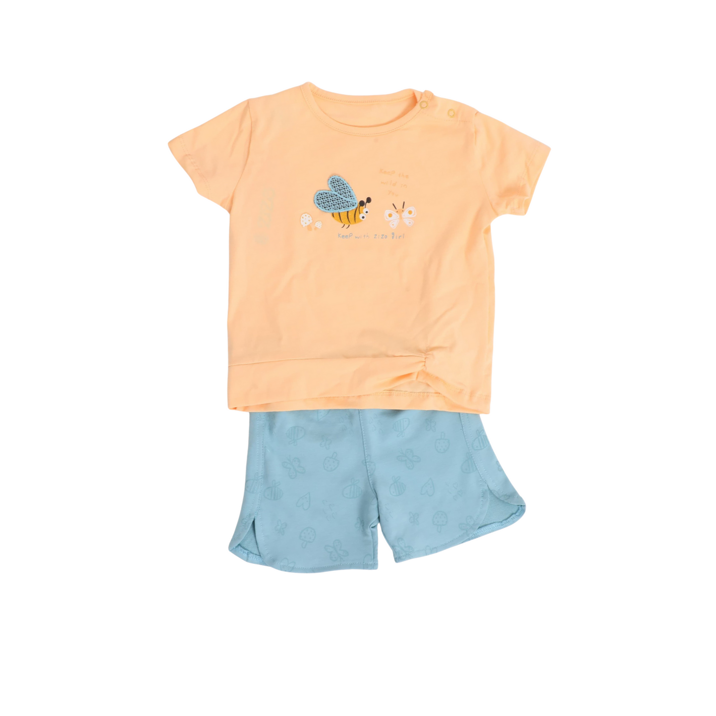 a charming baby girl's pajama set designed for ages 9 to 18 months.1081