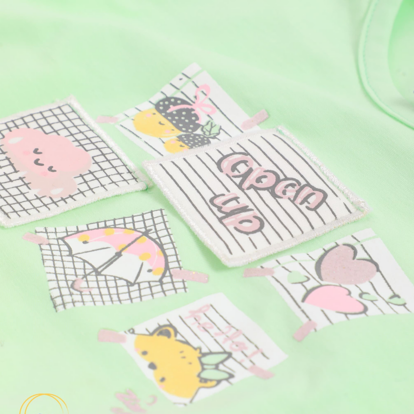 a delightful baby girl's pajama set from designed for ages 9 to 18 months.1088