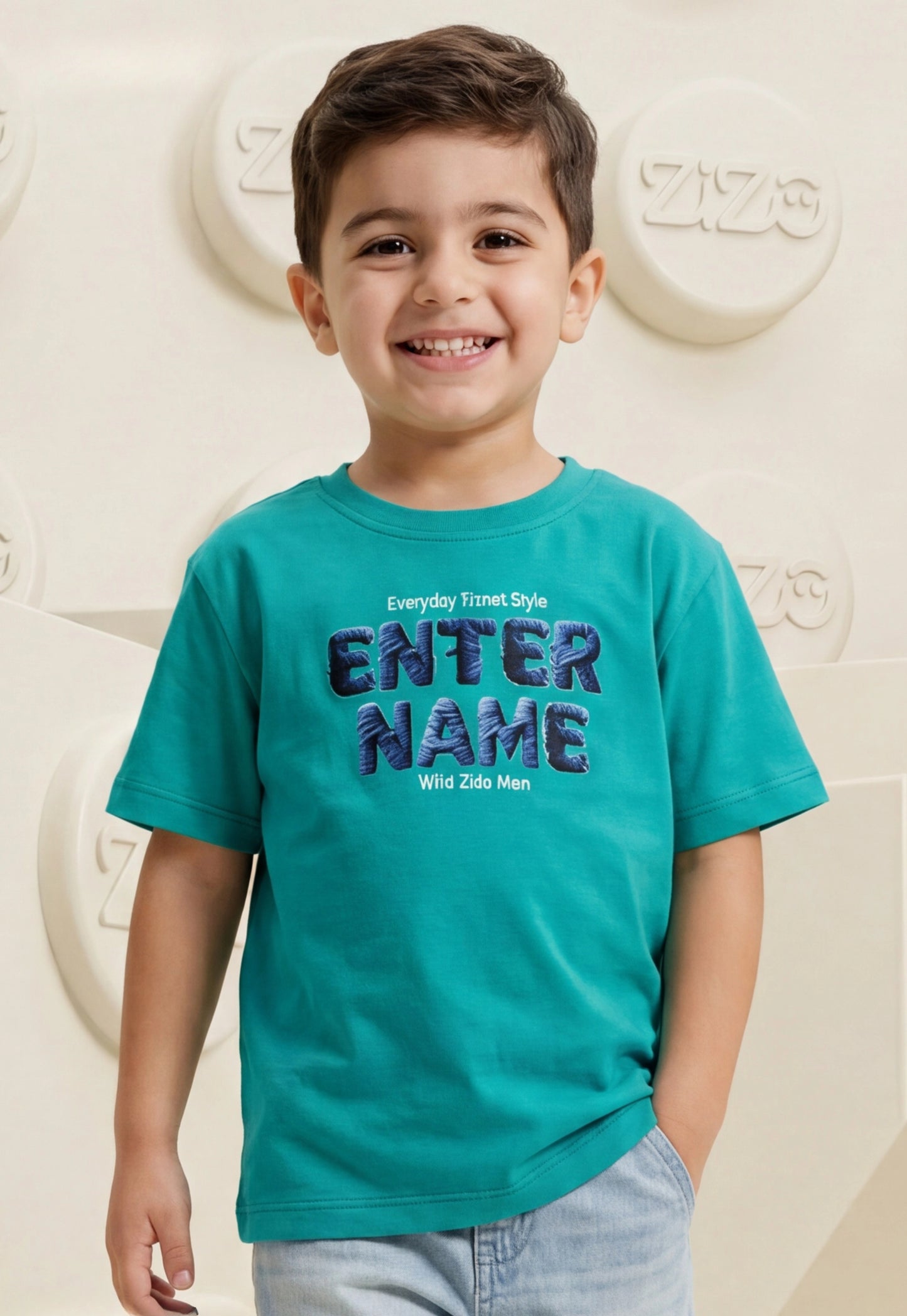تيشيرت أولادي صيفي %100 (ENTER NAME T-Shirt)