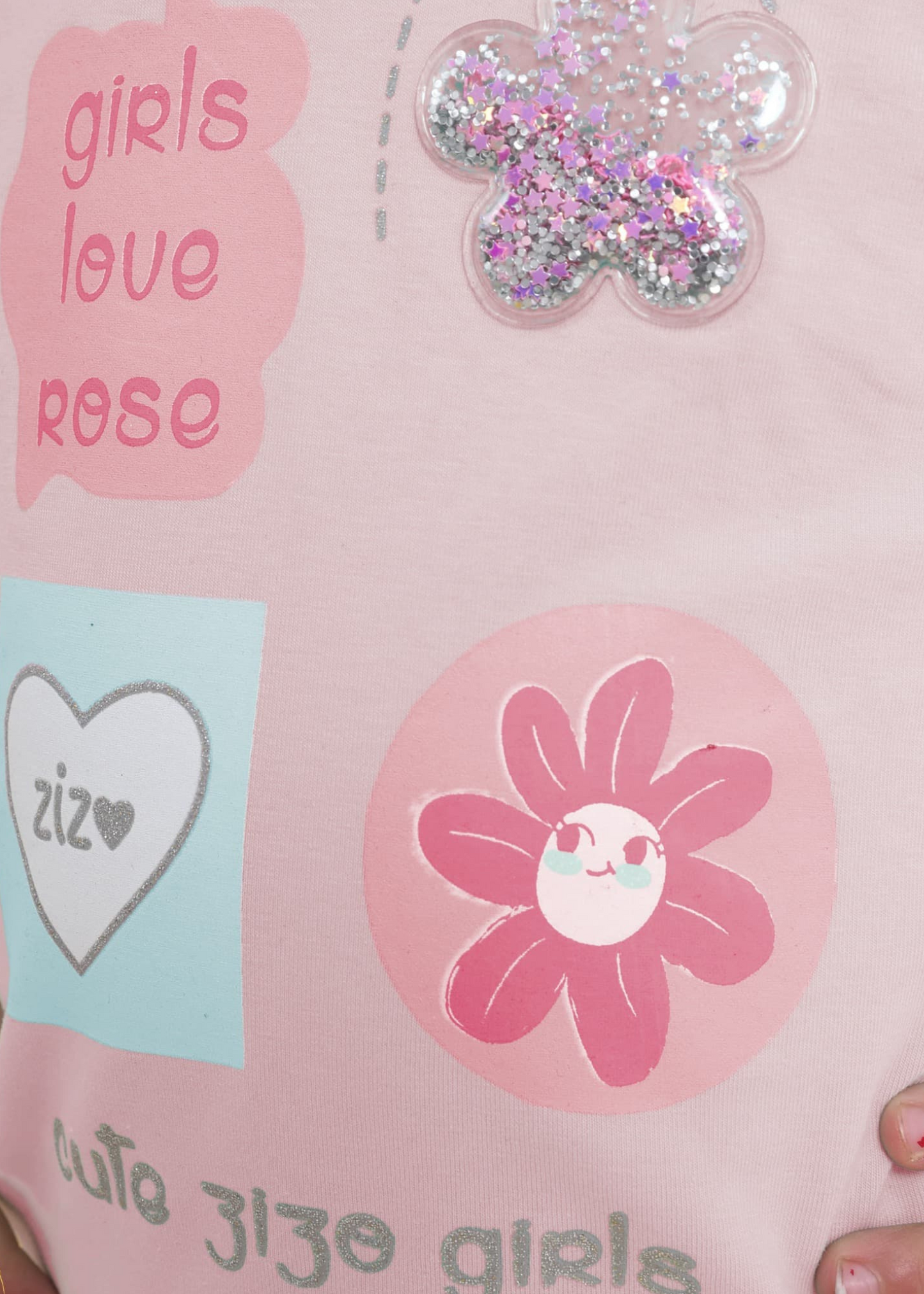 طقم بناتي صيفي قطعتين قطن %100 (Spring Rose Set)