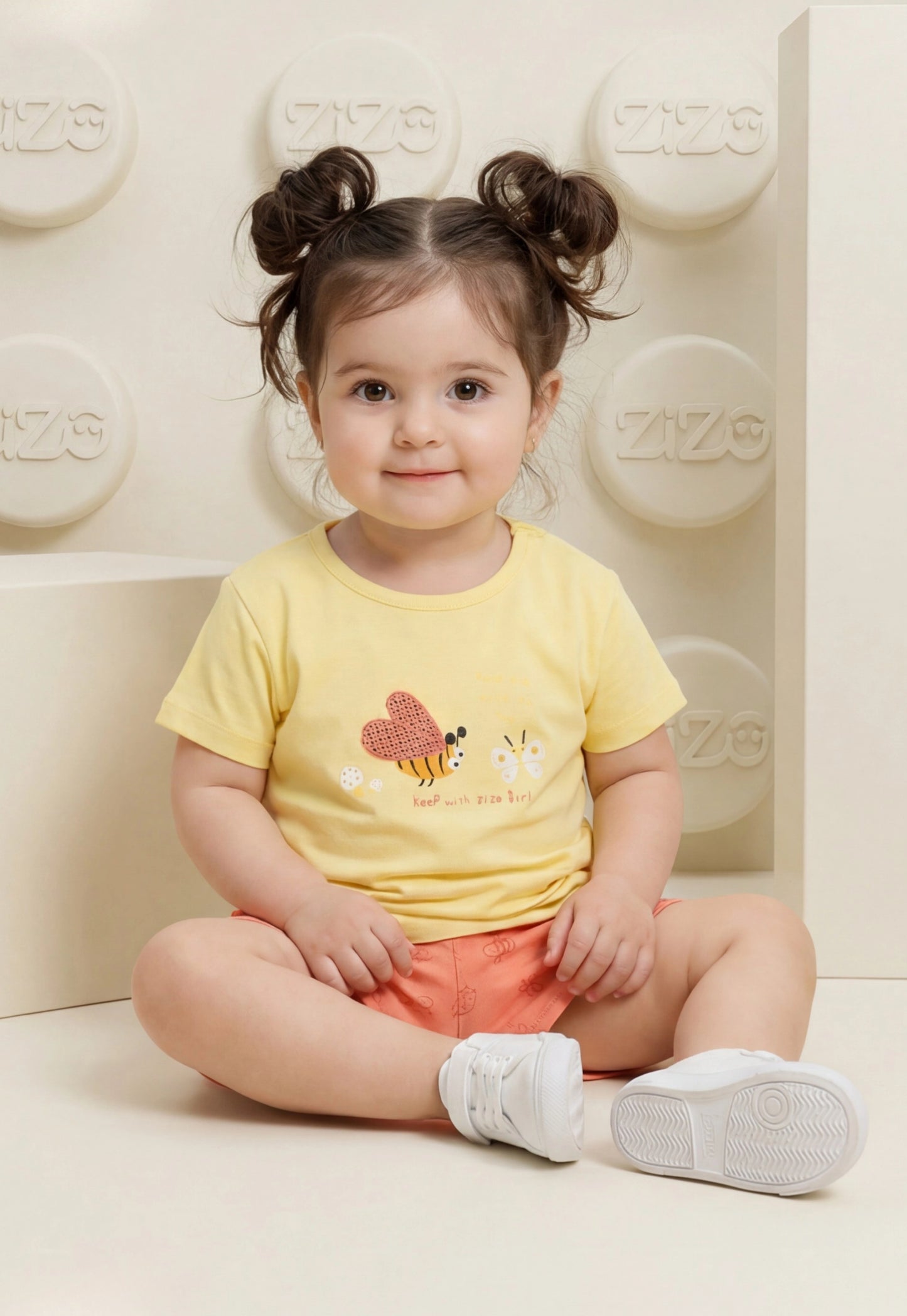 A delightful baby girl's pajama set designed for ages 9 to 18 months.1088