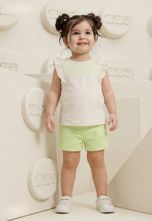 A delightful baby girl's pajama set designed for ages 9 to 18 months.1088