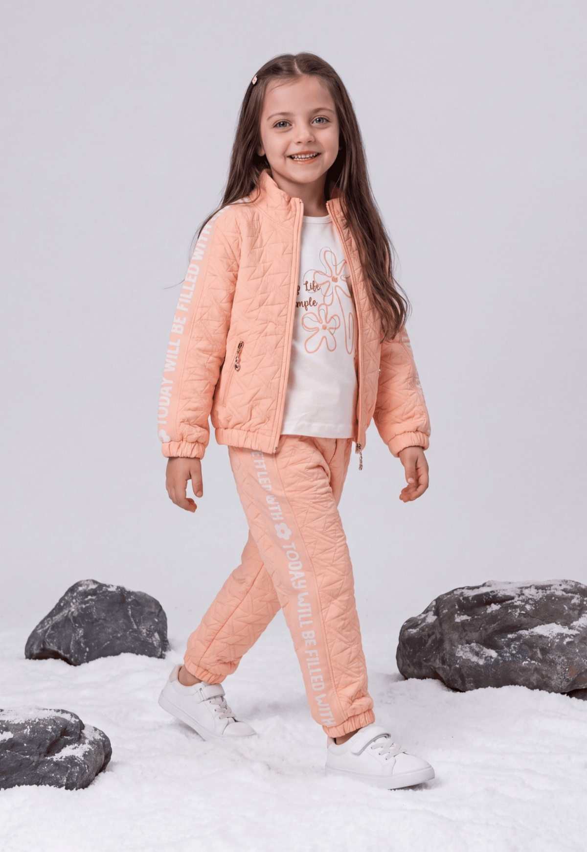 Girls' winter pajamas, 3 pieces (819)