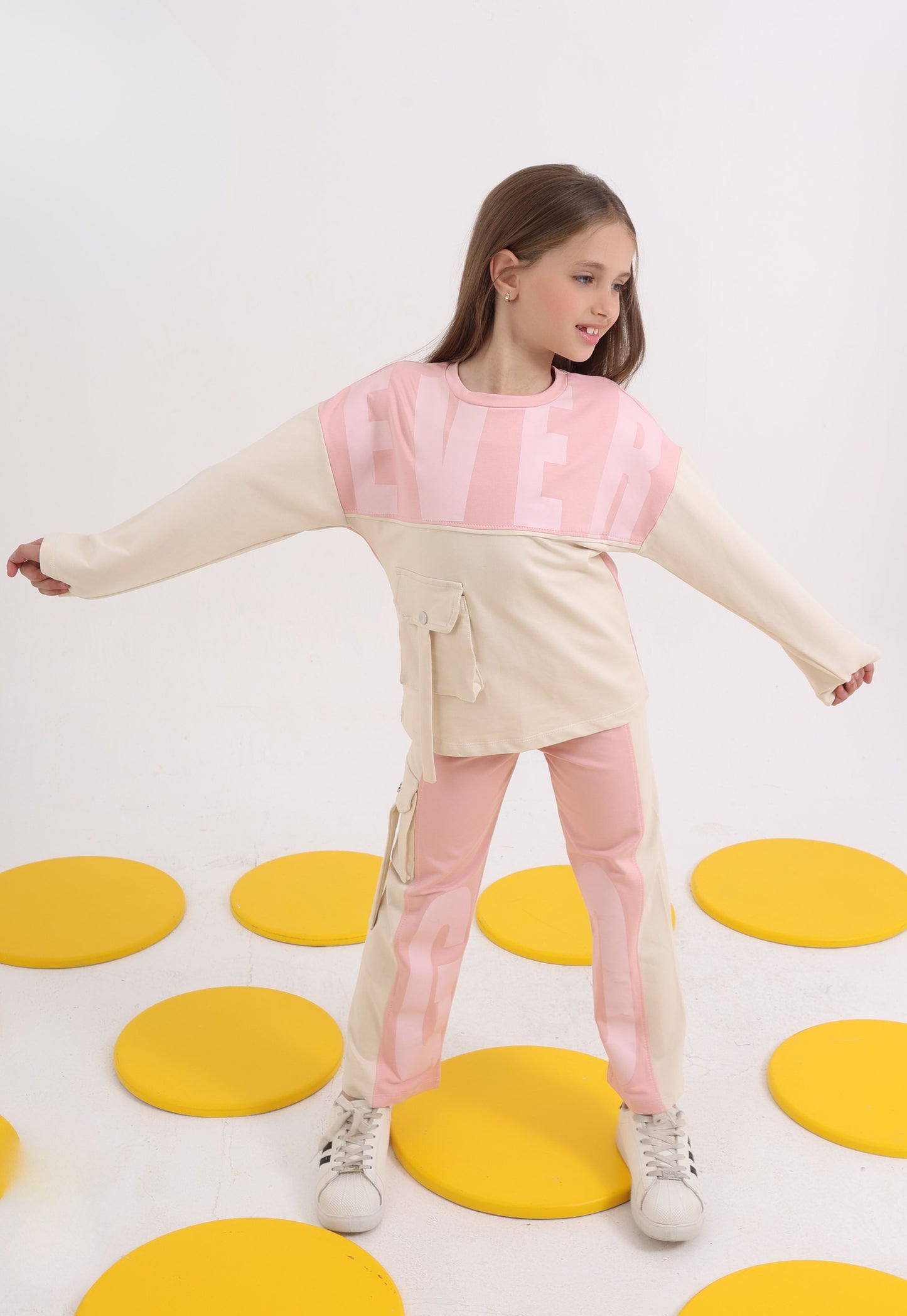 Girls' soft fleece pajamas, 3 pieces (843)