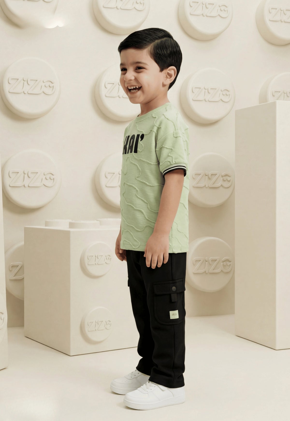 طقم اولادي صيفي قطعتين قطن %100 (KAI Cargo Set)