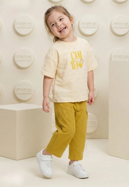 Girls' Summer Two-Piece Set, 100% Cotton (Bloom Cutie Set)