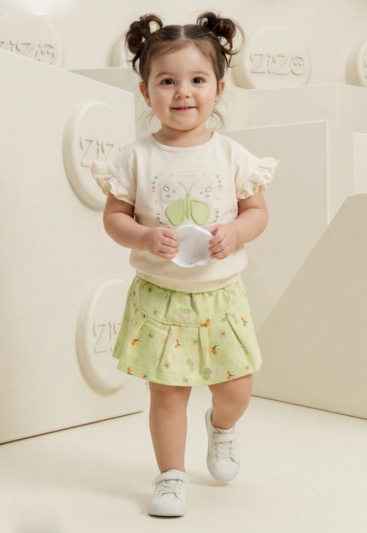 A delightful baby girl's pajama set designed for ages 9 to 18 months.1088