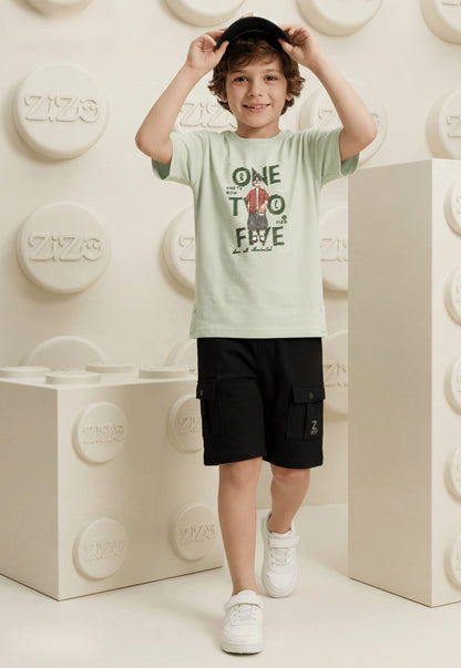 Summer two-piece boys' set, 100% cotton (Summer Breeze Set)