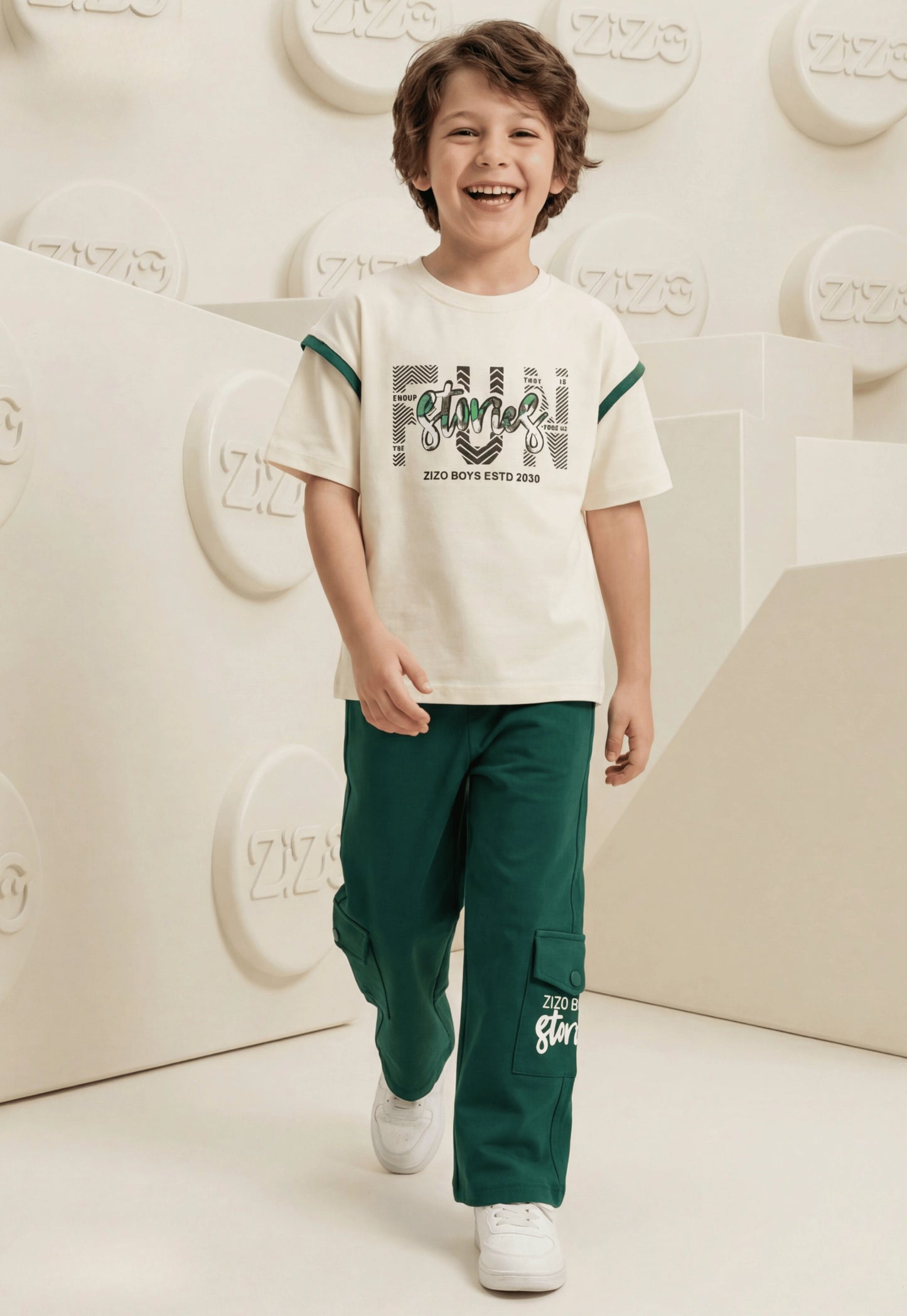 Summer two-piece boys' set, 100% cotton (Summer Breeze Set)