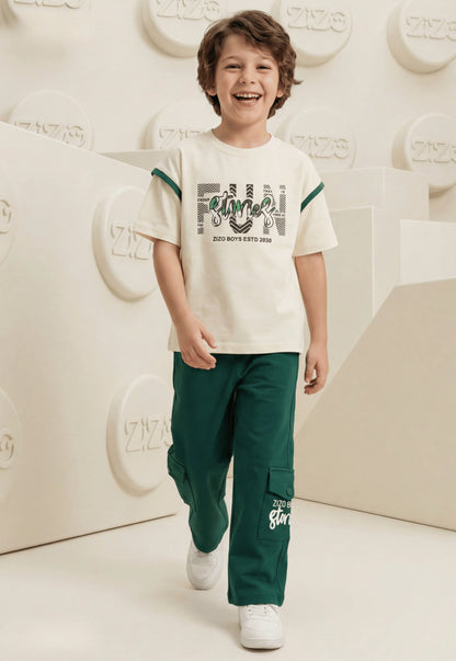 Summer two-piece boys' set, 100% cotton (Summer Breeze Set)