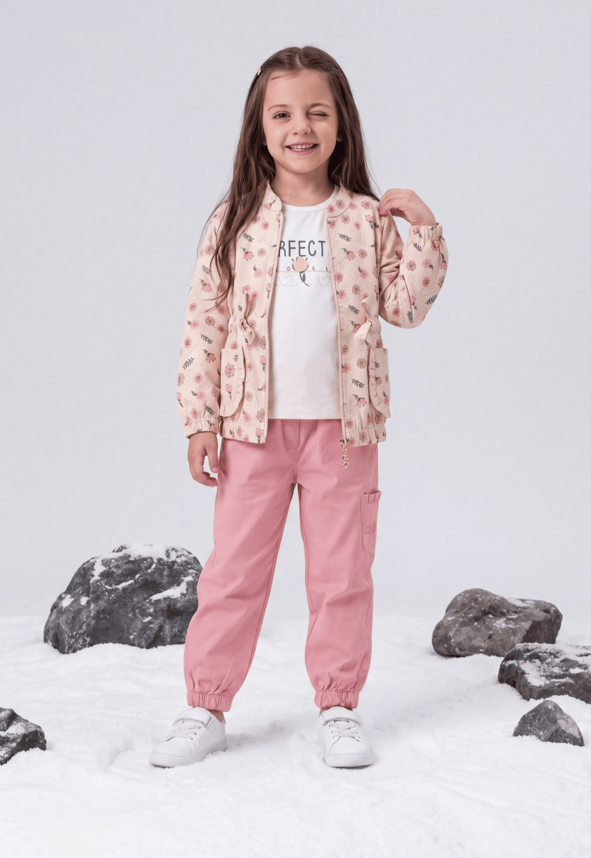 Girls' winter pajamas, 3 pieces (819)