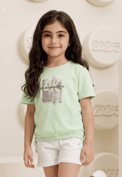 Girls' pajama set is designed for ages 6 to 12 years 745