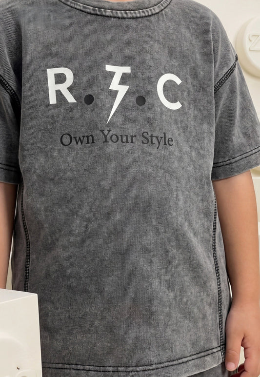 طقم أولادي  صيفي قطعتين %100 (R.Z.C Washed Set)
