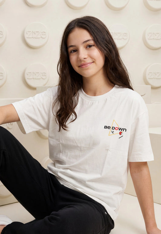 تيشيرت بناتي صيفي قطن %100 (Pop Art Vibes Tee)