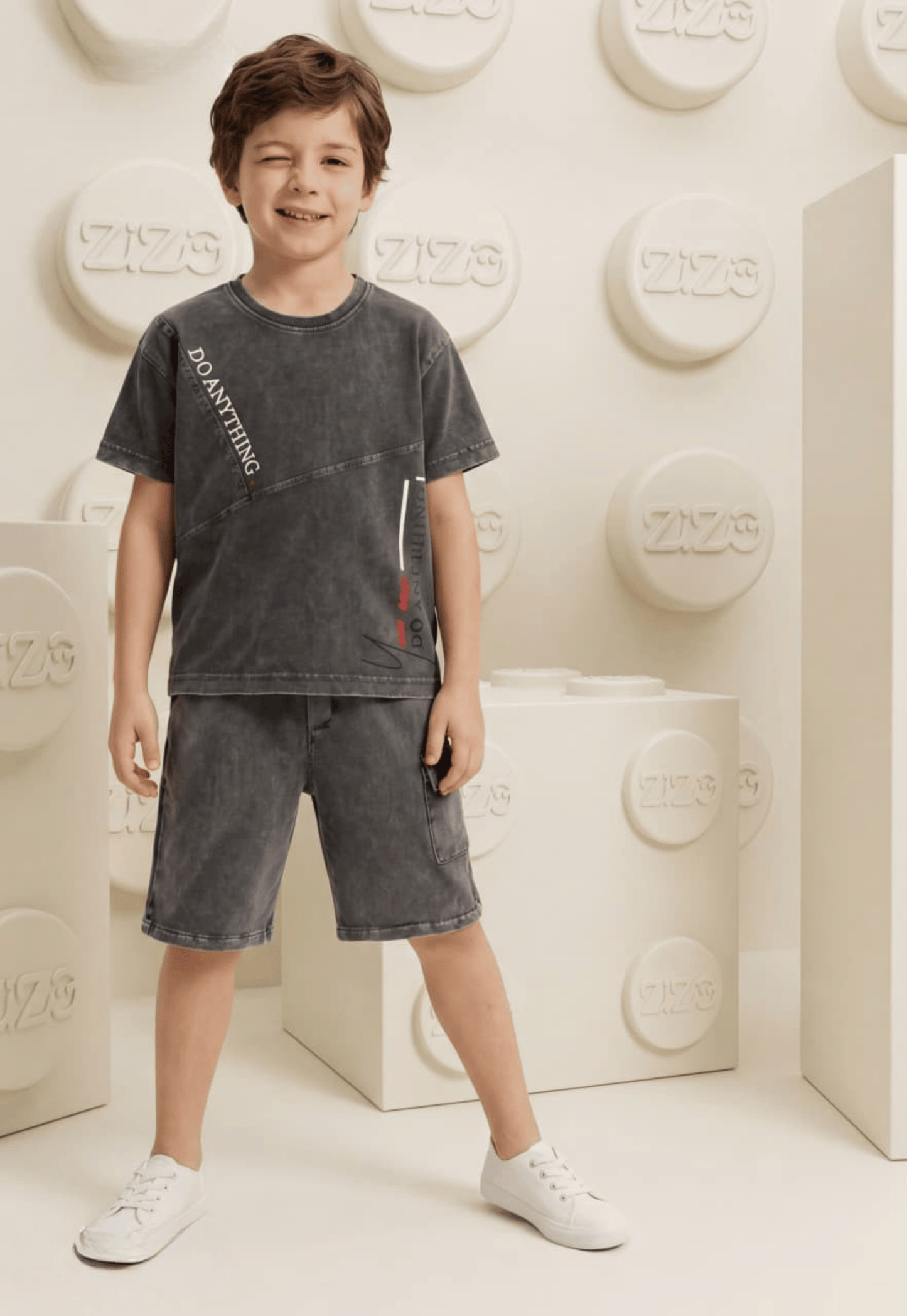 Summer two-piece boys' set, 100% cotton (Summer Breeze Set)