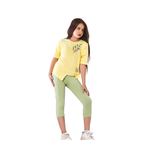 Girls’ 2-Piece Summer Pajama Set – Teen Sizes (6 to 12 Years)