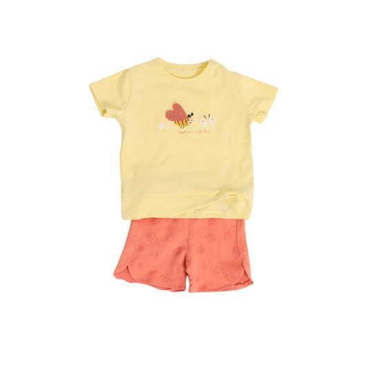 a charming baby girl's pajama set designed for ages 9 to 18 months.1081