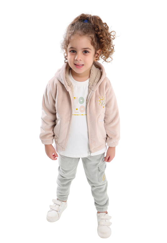 Girls' 3-piece pajama set (1803)