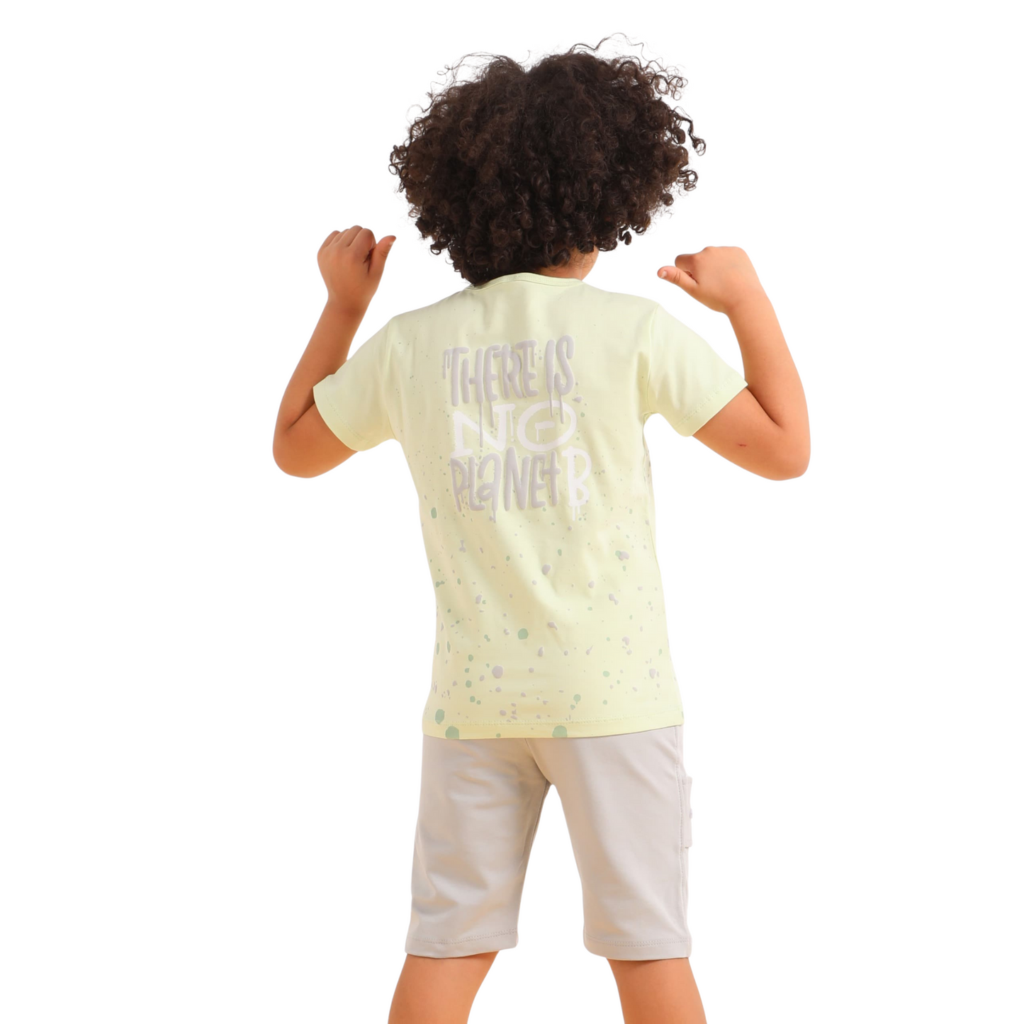 Eco Message Boys' Pajama Set – 100% Cotton (Ages 2–5 Years) 725