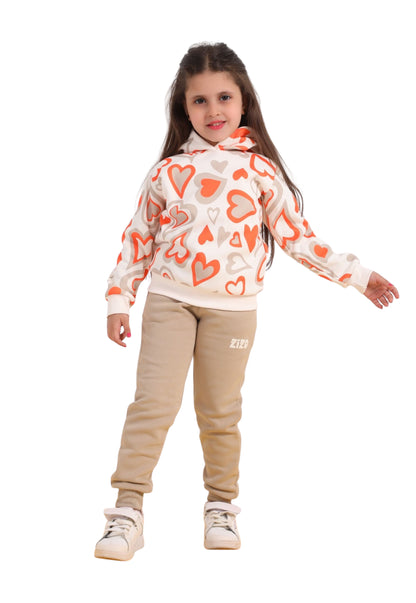 Girls' winter pajamas, two pieces (103)