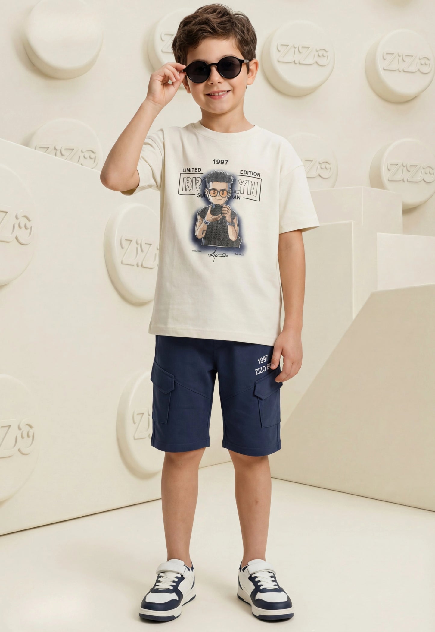 Summer two-piece boys' set, 100% cotton (Summer Breeze Set)