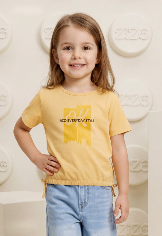 تيشيرت بناتي صيفي قطن %100 (OK Everyday Tee)