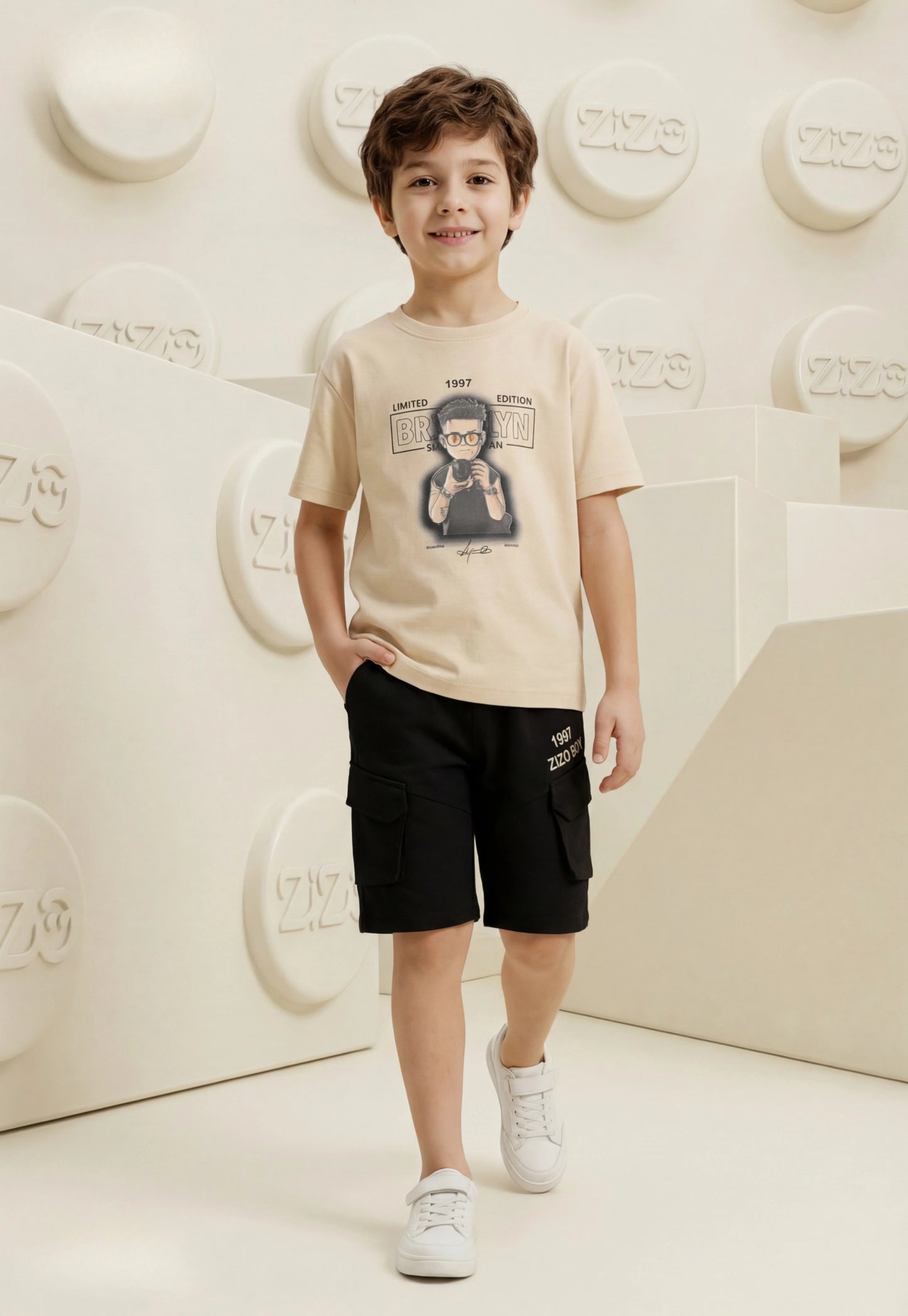 Summer two-piece boys' set, 100% cotton (Summer Breeze Set)