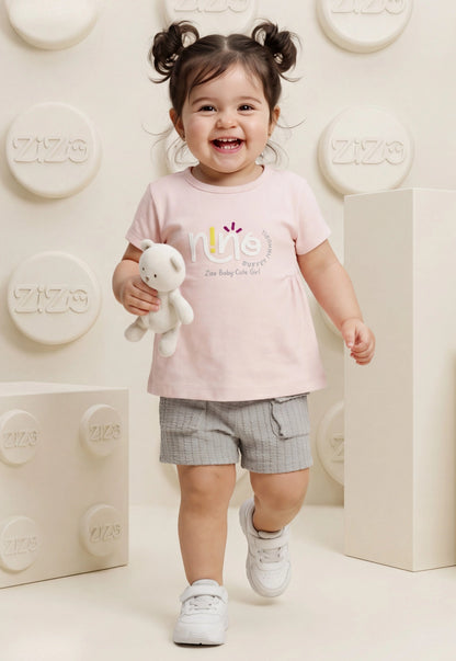 A delightful baby girl's pajama set designed for ages 9 to 18 months.1088