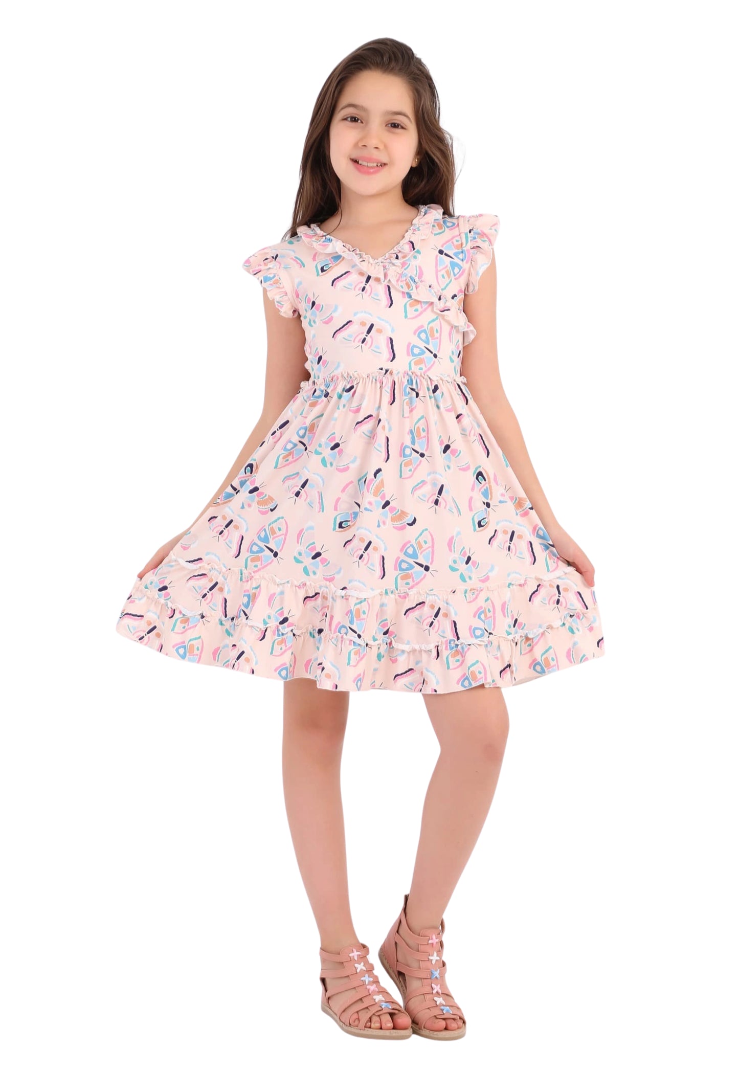 Girls' pajama set is designed for ages 6 to 12 years 745