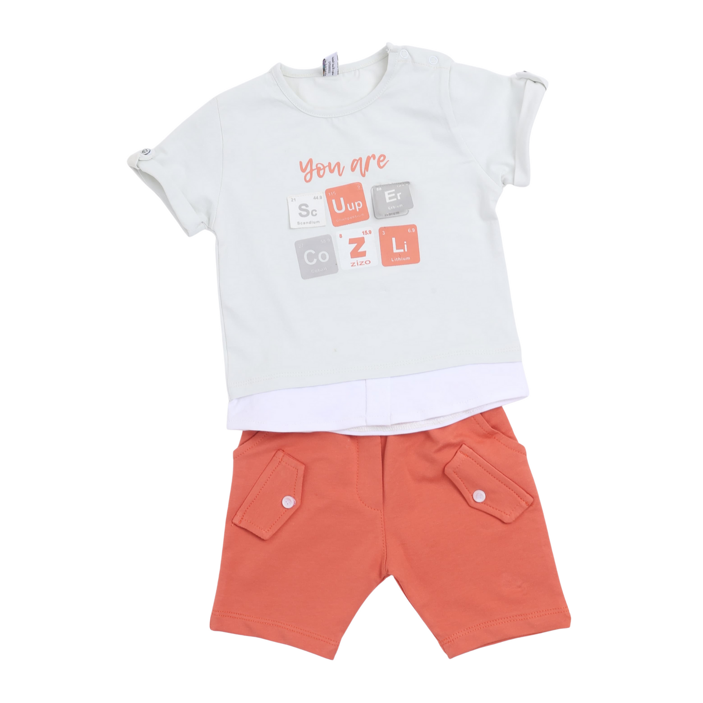 Cool & Cozy” Baby Boys’ Pajama Set – Yellow & Blue (9–18 Months) 1077
