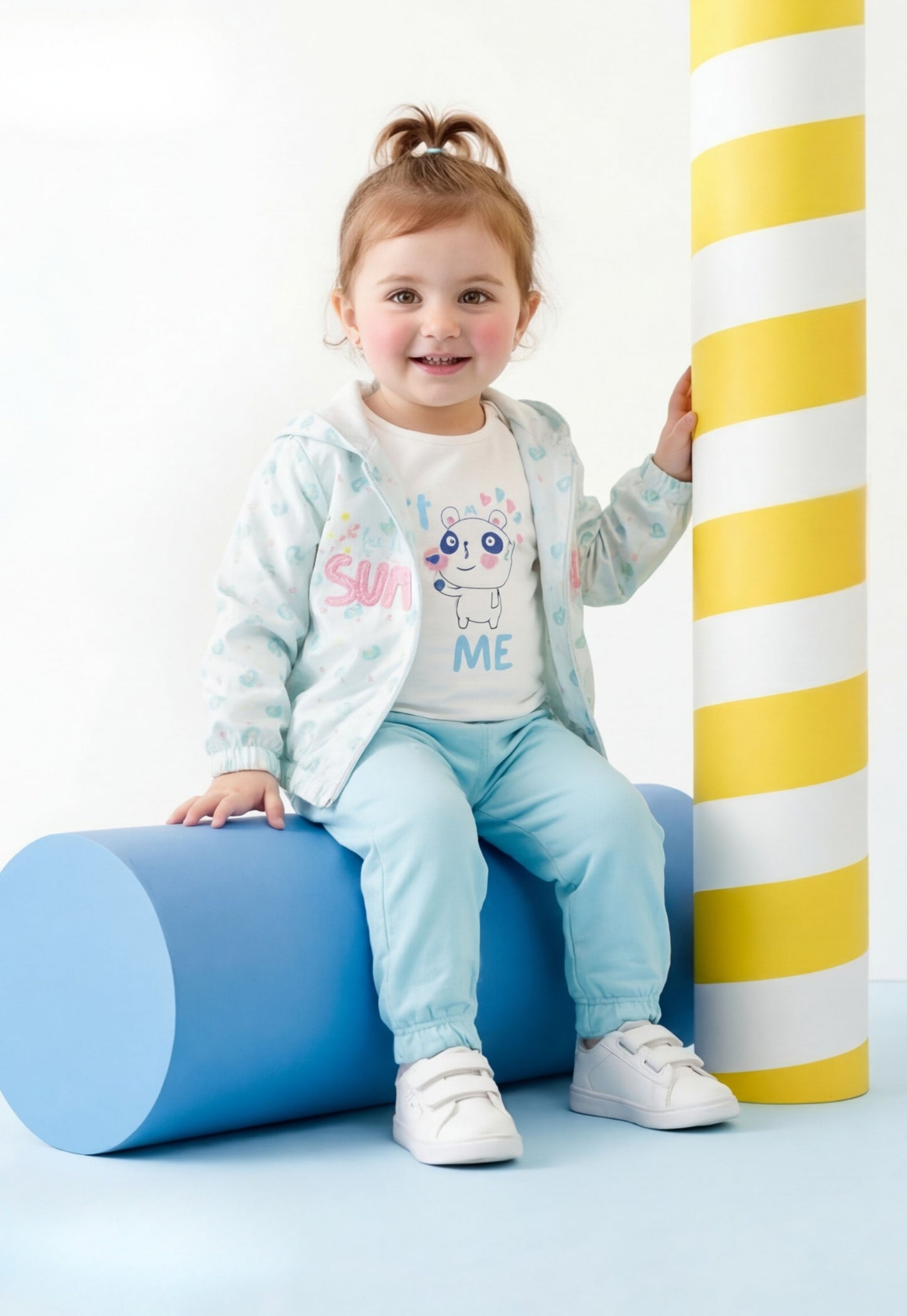 بيجاما بناتي خريفي كاجوال مطبوع – 3 قطع (1163)