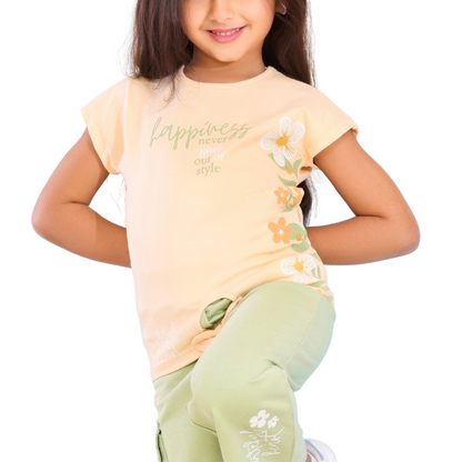 Happiness Style – Girls’ Cotton Loungewear Set (Ages 2–5)