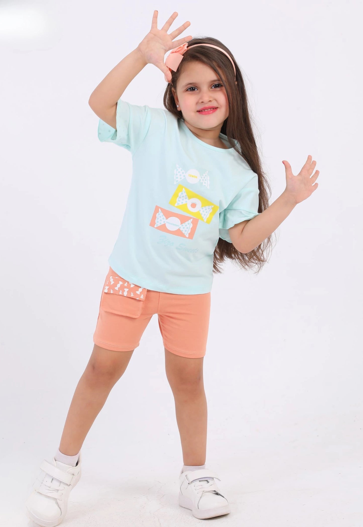 Girls' pajama set is designed for ages 6 to 12 years 745