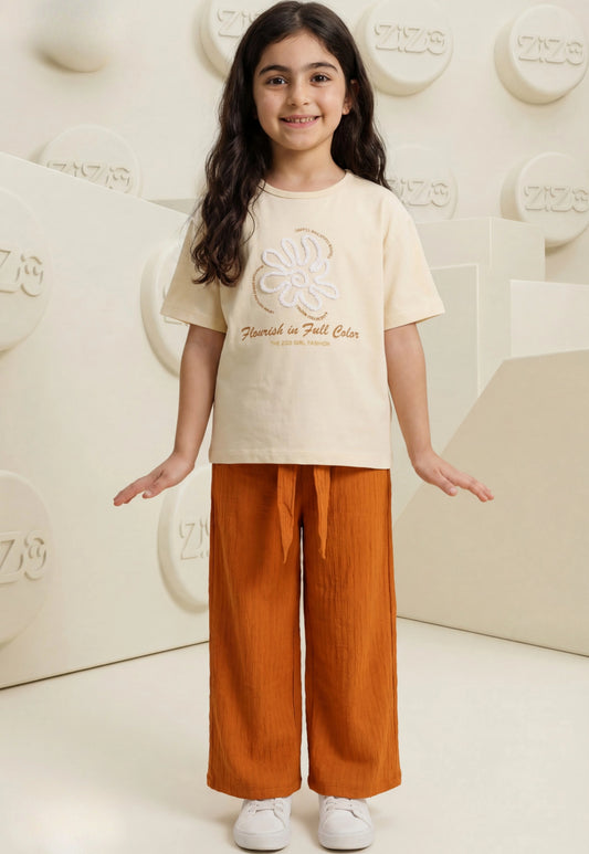 Girls' pajama set is designed for ages 6 to 12 years 745