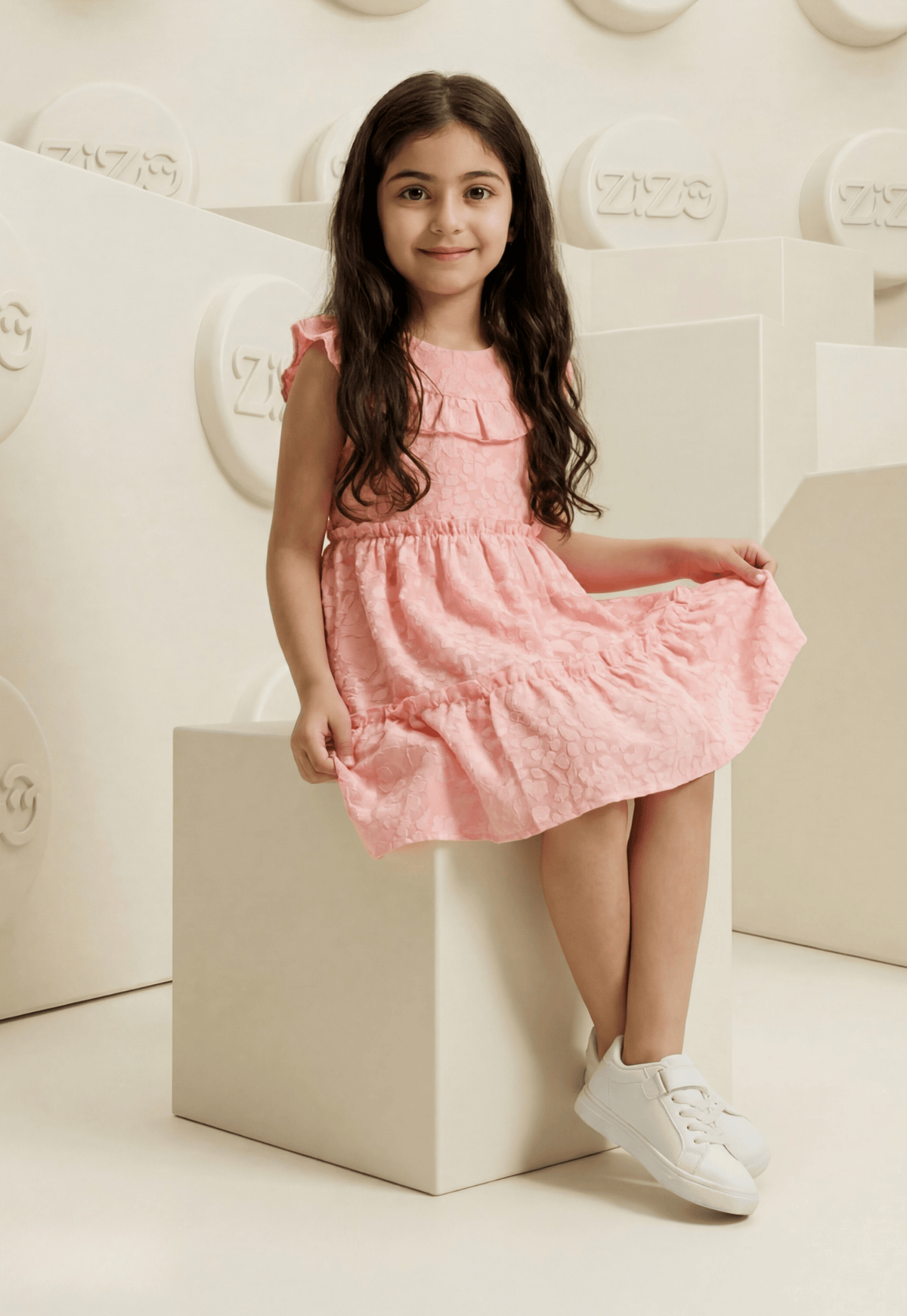 فستان بناتي صيفي قطن %100 (Ruffle Bow Dress)