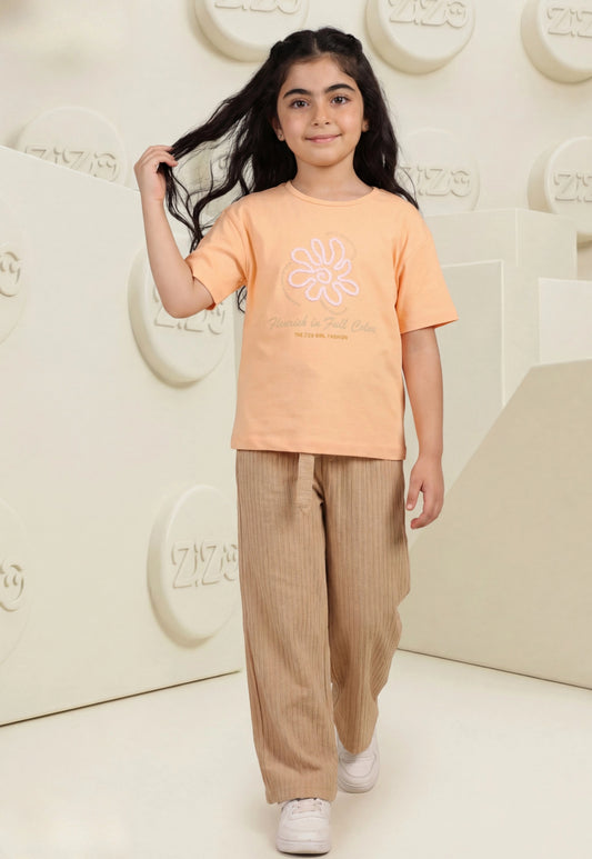Girls' pajama set is designed for ages 6 to 12 years 745
