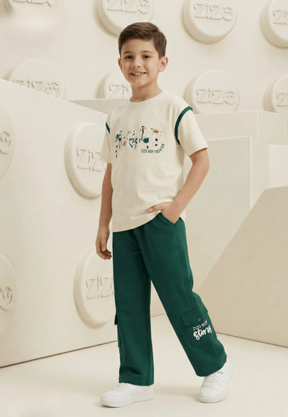 Summer two-piece boys' set, 100% cotton (Summer Breeze Set)