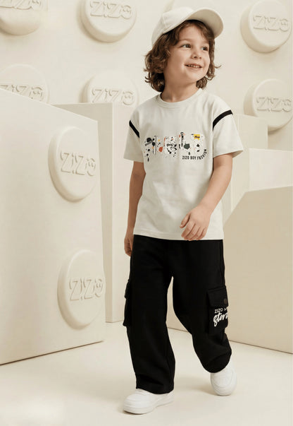 Summer two-piece boys' set, 100% cotton (Summer Breeze Set)