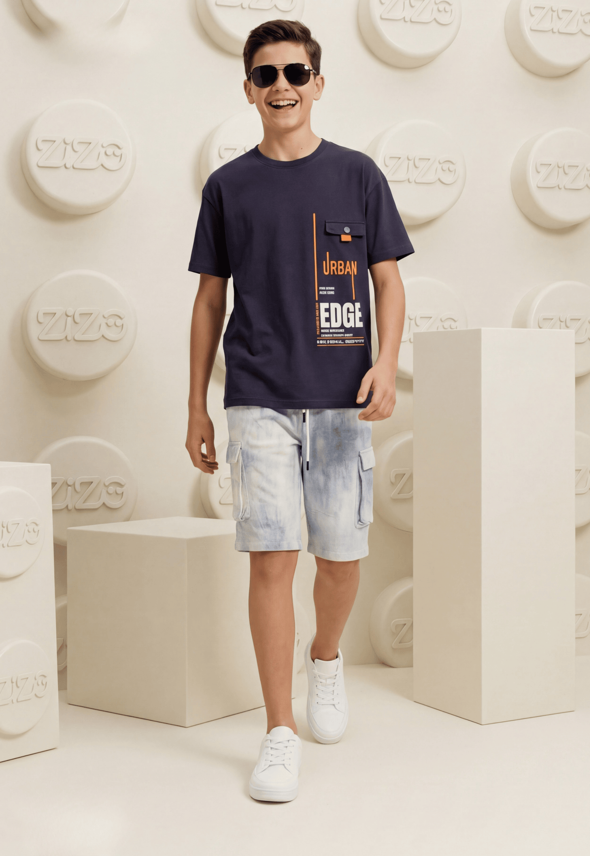 طقم اولادي صيفي قطعتين قطن %100 (Urban Edge Set)